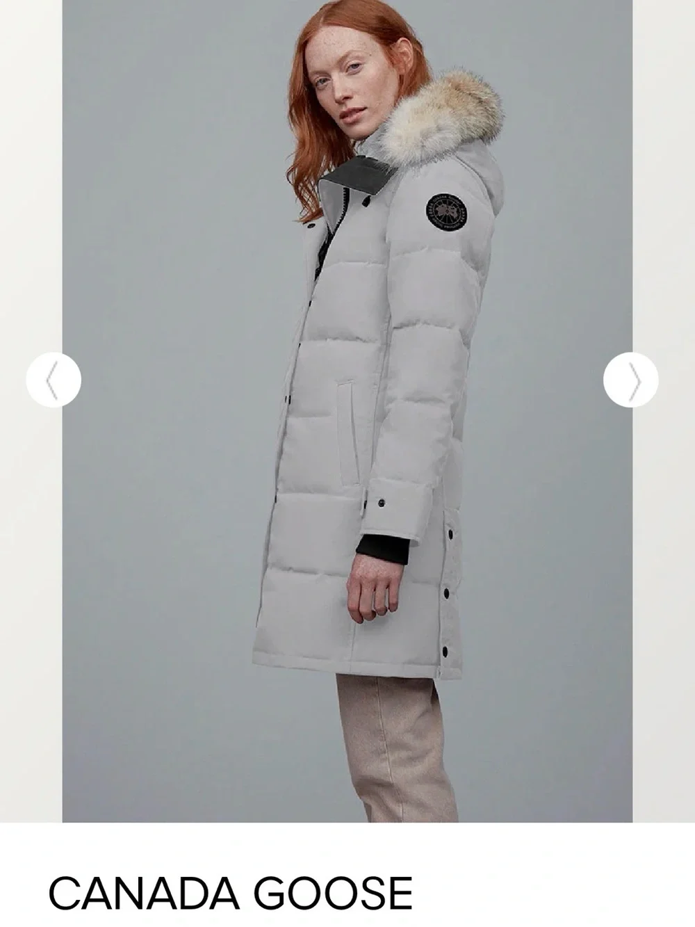 Canada Goose Silver Birch Shellburn Parka with Removable Fur-Trim Hood, Small